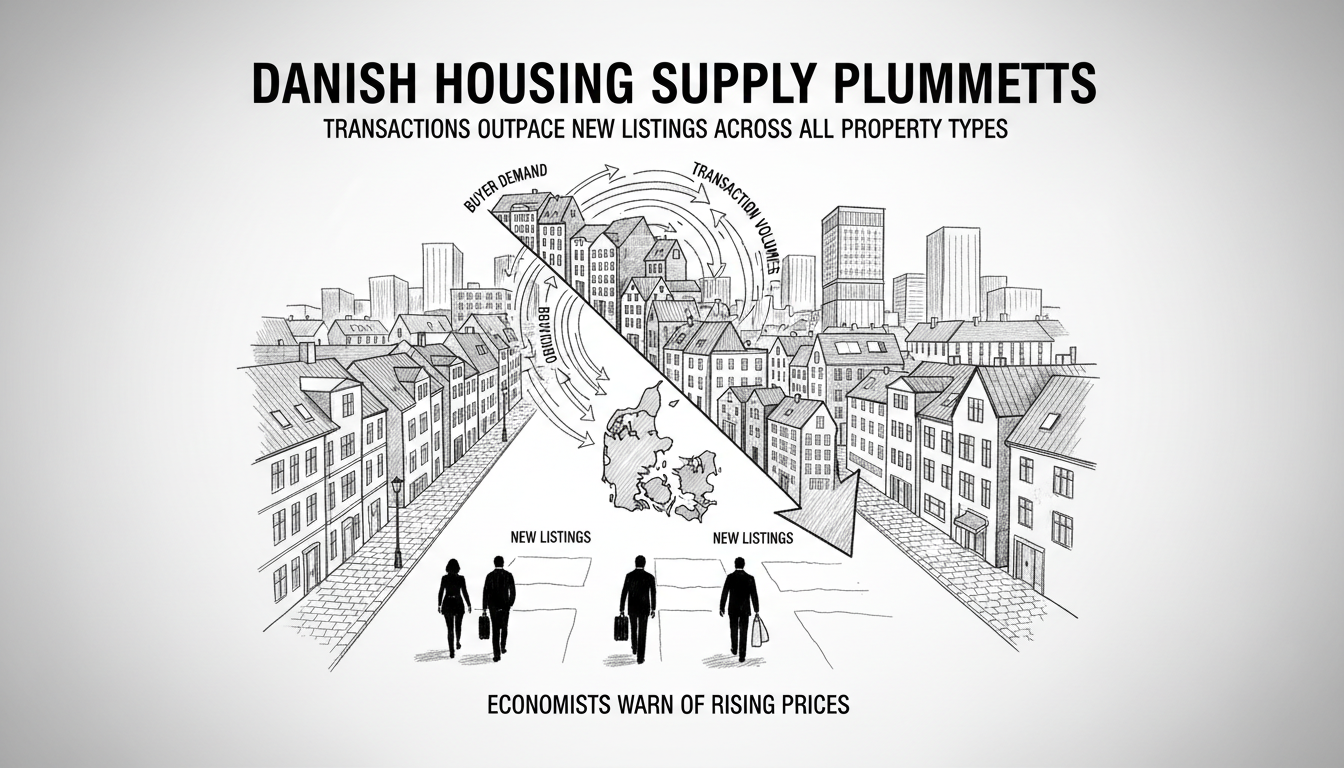 Housing Supply Declines Across All Property Types in Denmark