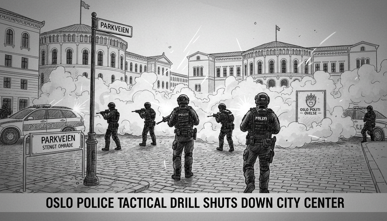 Oslo Police Conduct Major Tactical Exercise in City Center