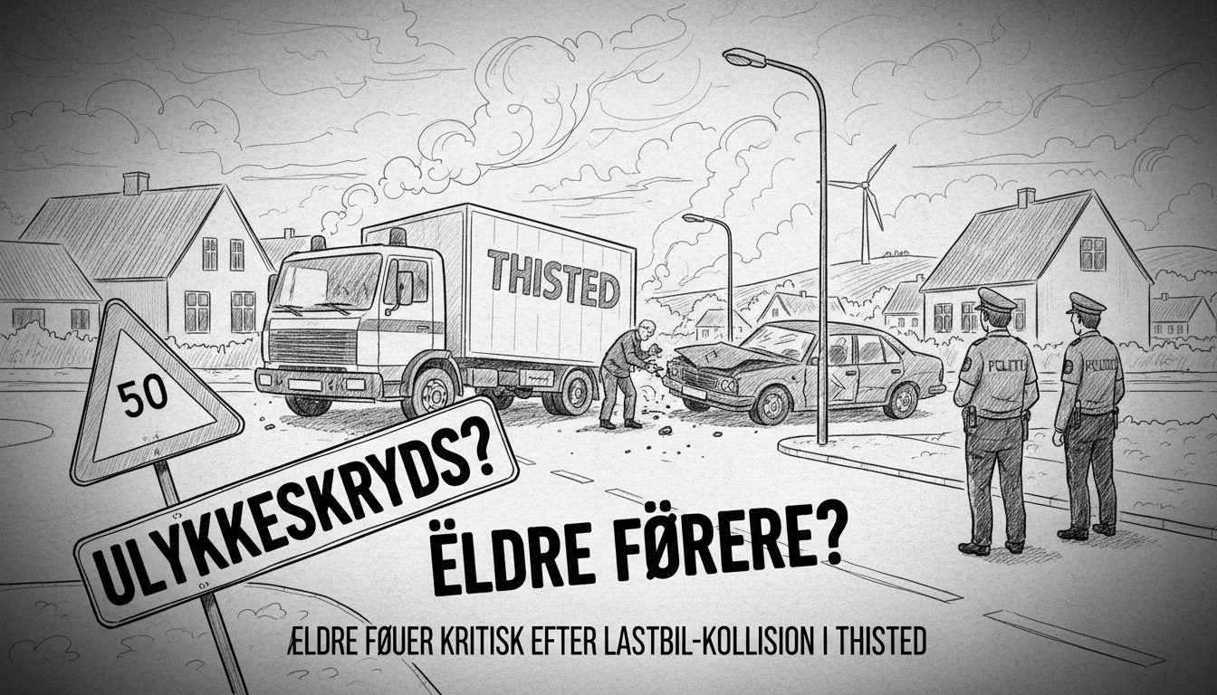 Elderly Driver in Critical Condition After Collision with Truck in Thisted