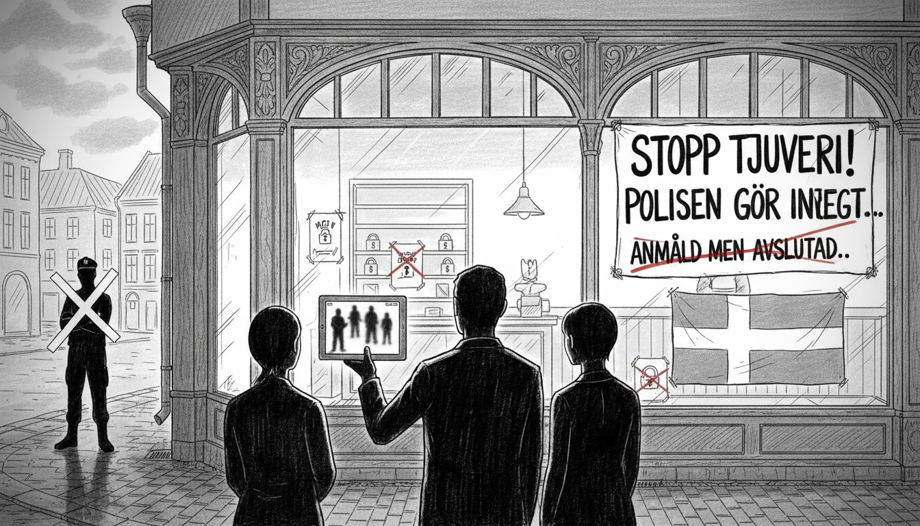 Swedish shopkeepers protest as police dismiss theft reports despite video evidence