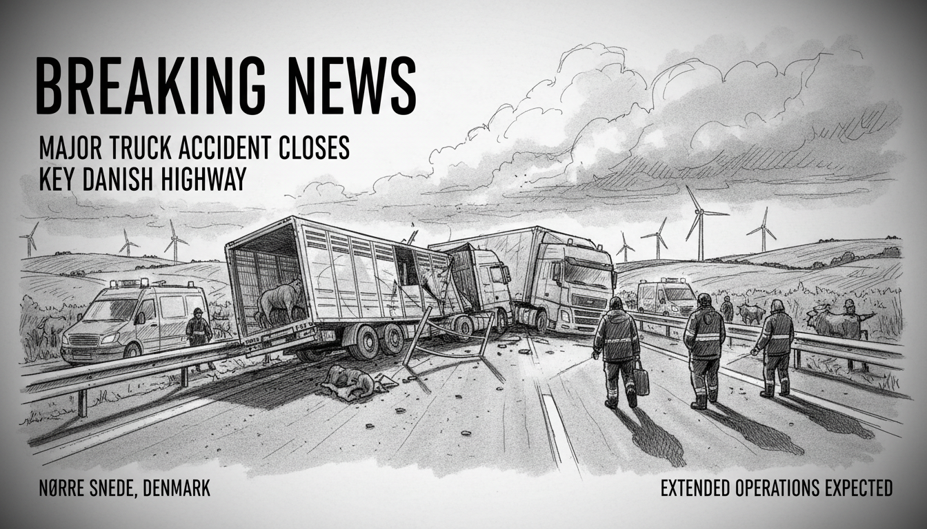 Major Truck Accident Closes Key Danish Highway Route