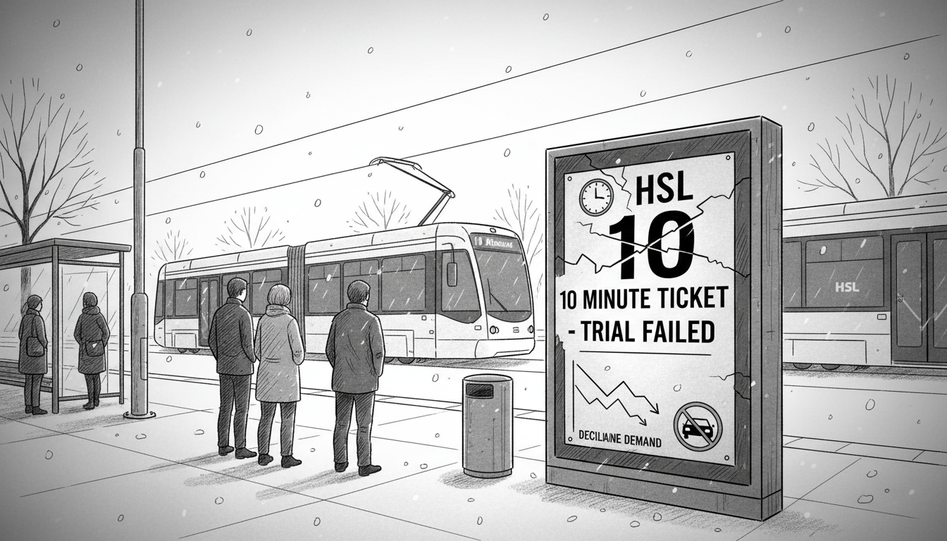 HSL Abandons 10-Minute Ticket After Trial Fails