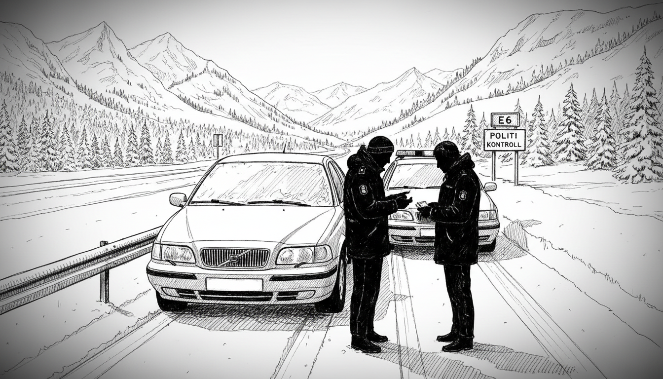 Driver Loses License Over Icy Windshield on Norwegian Highway