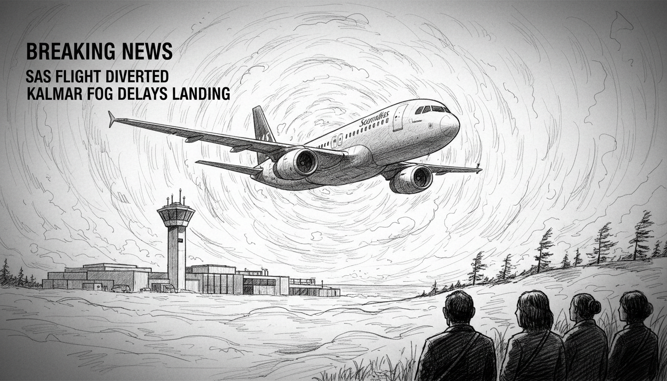 SAS Flight Diverted by Dense Fog at Kalmar Airport