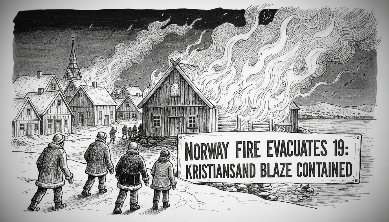 Norway Fire Evacuates 19: Kristiansand Blaze Contained