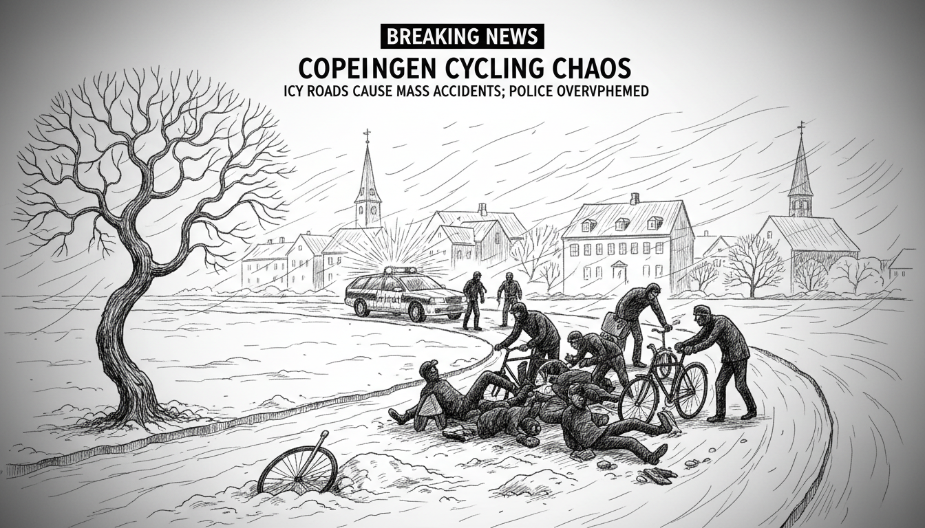Copenhagen Police Overwhelmed by Cycling Accidents on Slippery Roads