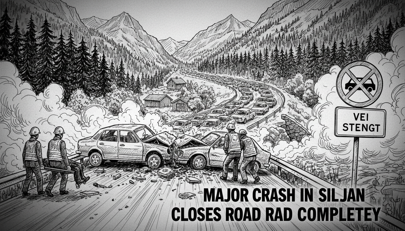 Major Crash in Siljan Closes Road Completely