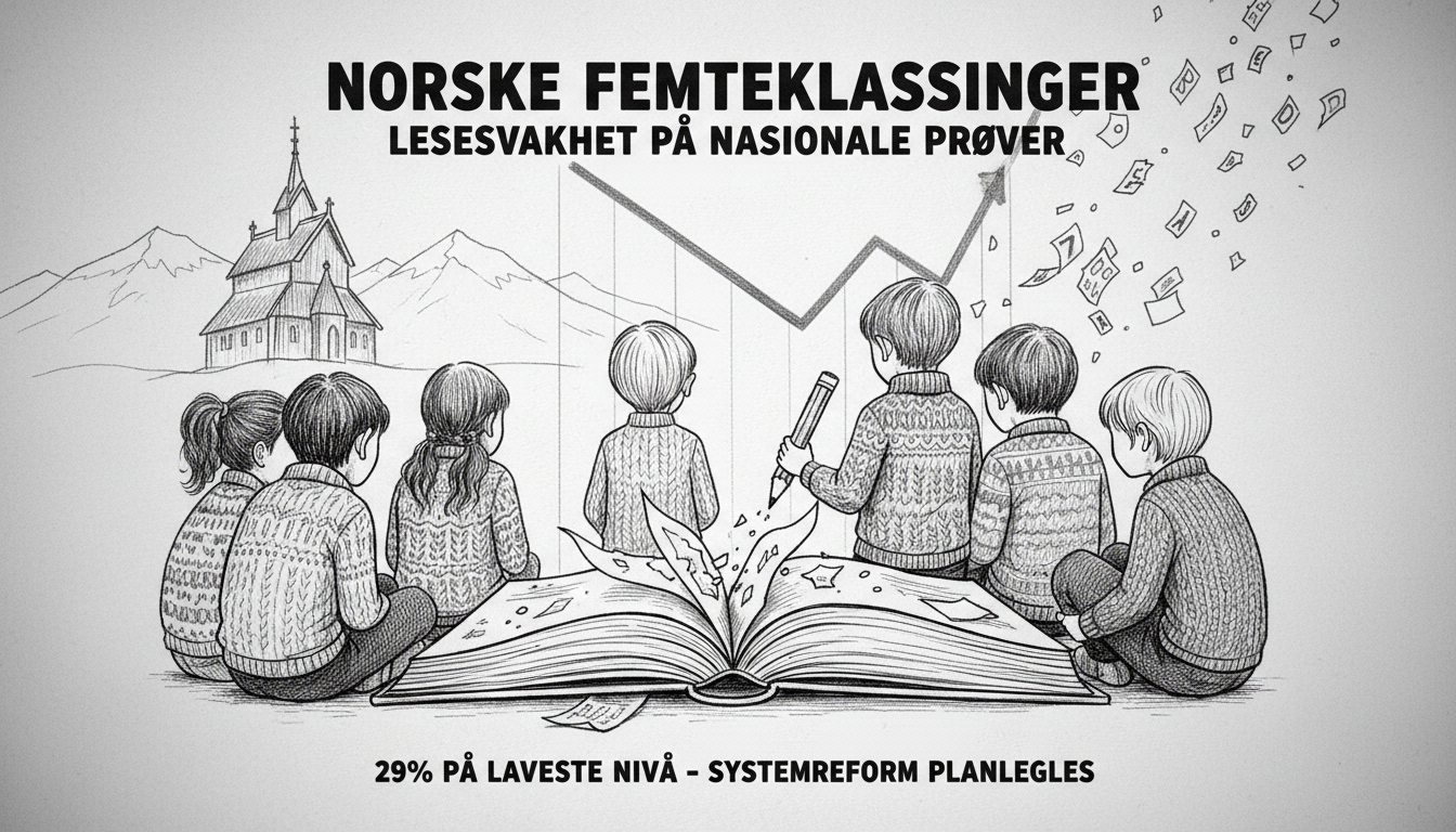Norwegian Fifth Graders Show Declining Reading Skills in National Tests