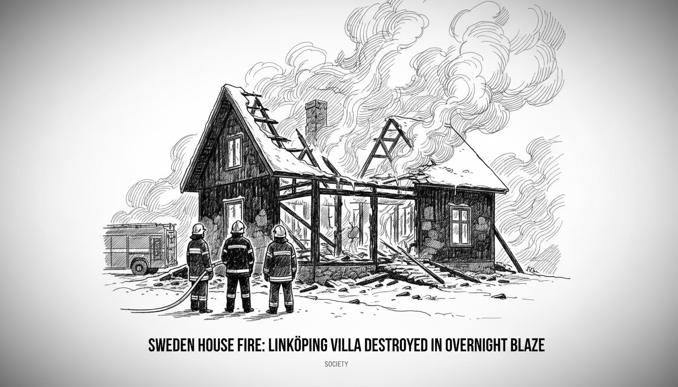 Sweden House Fire: Linköping Villa Destroyed in Overnight Blaze