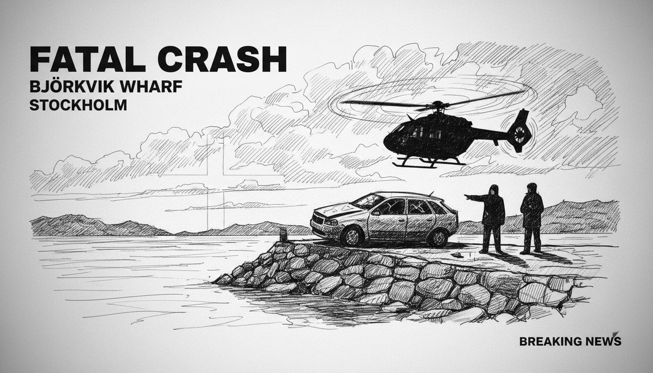 Fatal Single-Vehicle Crash at Stockholm's Björkvik Wharf