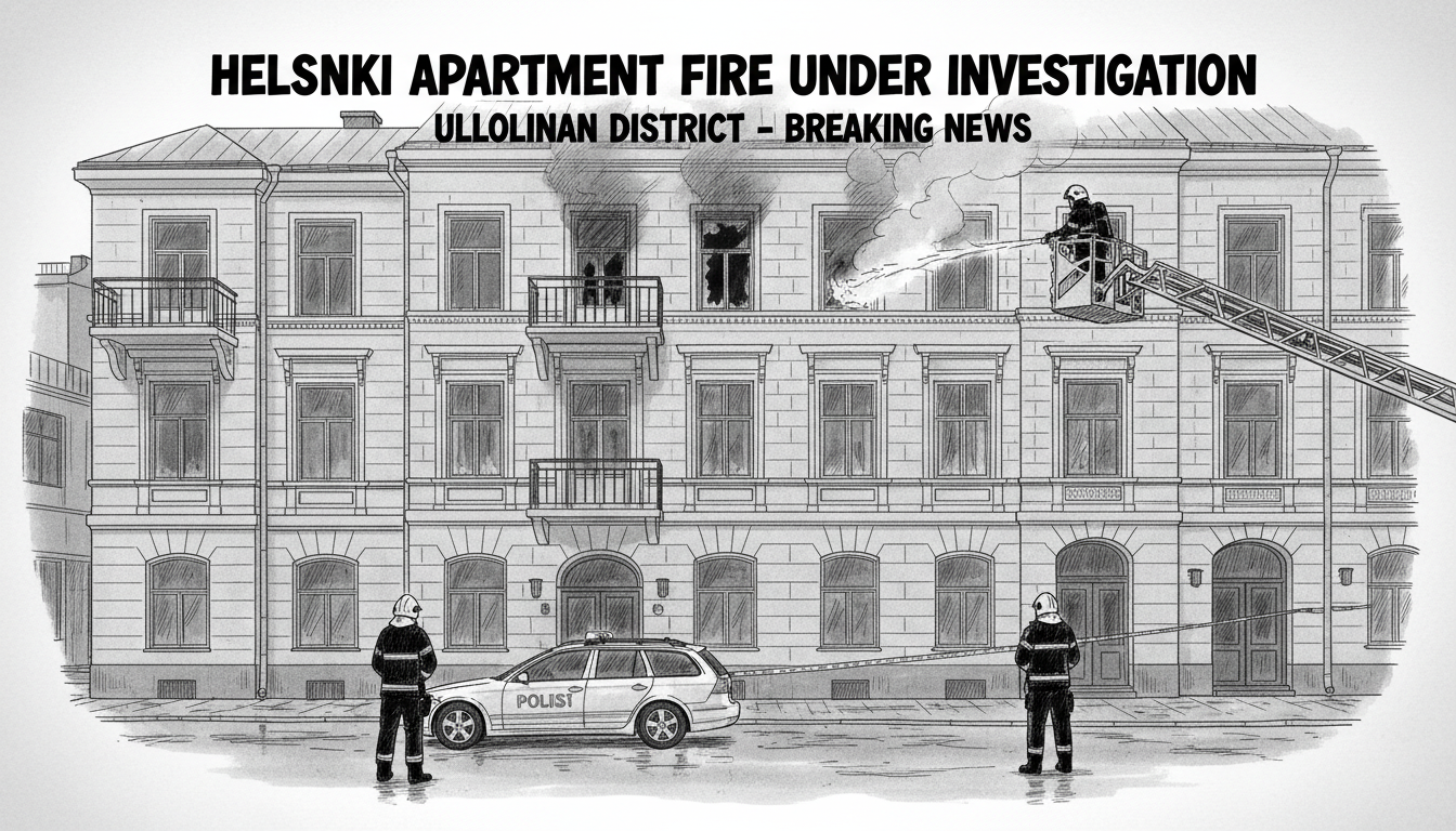 Apartment Fire in Helsinki's Ullanlinna District Under Investigation