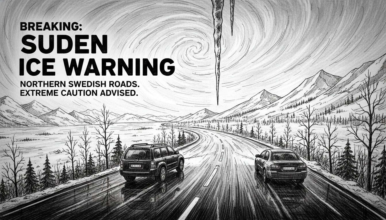 Sudden Ice Warning Hits Northern Swedish Roads