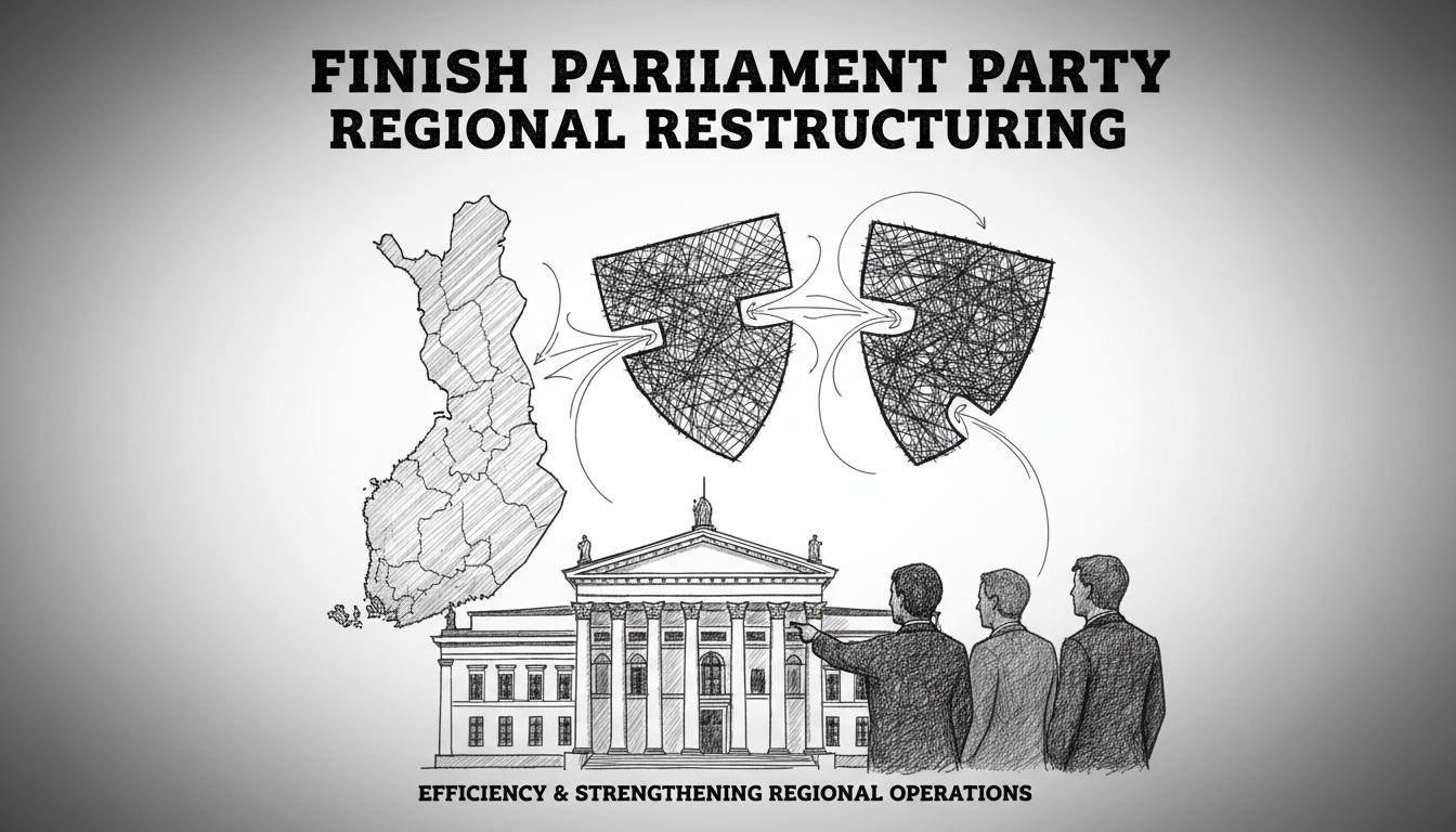 Finnish Parliament Party Consolidates Regional Districts in Major Restructuring