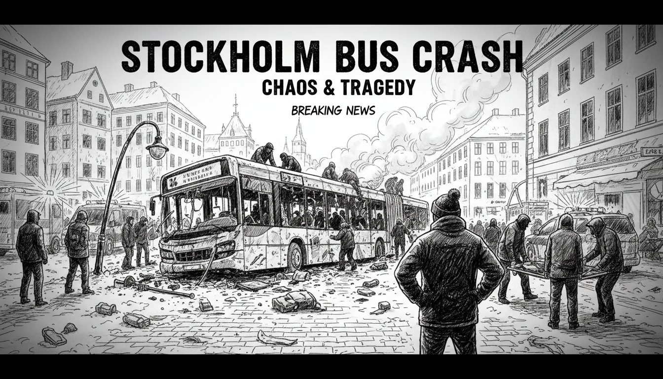 Stockholm Bus Crash Creates Scene of Chaos and Tragedy