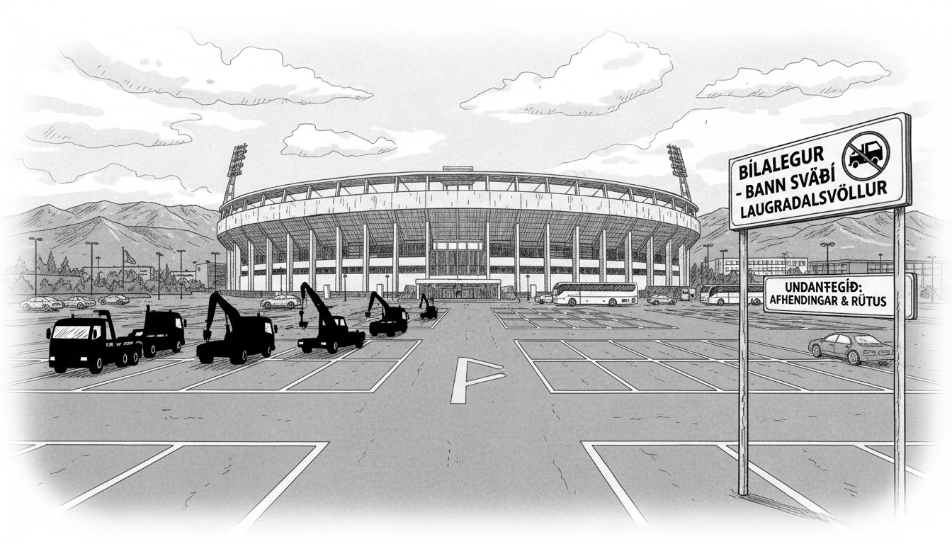 Reykjavík Bans Large Vehicles from Stadium Parking