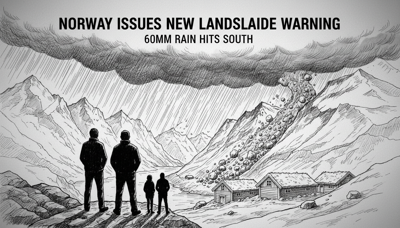 Norway Issues New Landslide Warning: 60mm Rain Hits South