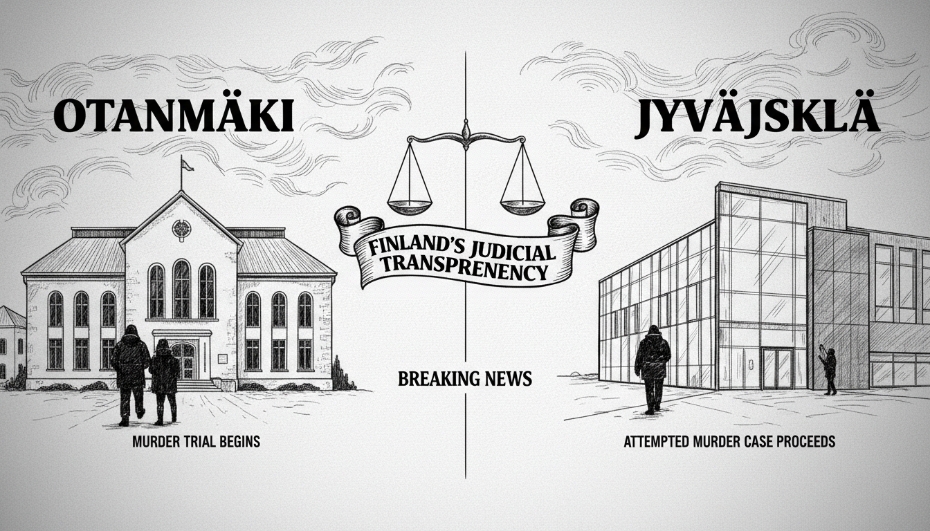 Murder Trial Begins in Otanmäki as Another Attempted Murder Case Proceeds in Jyväskylä