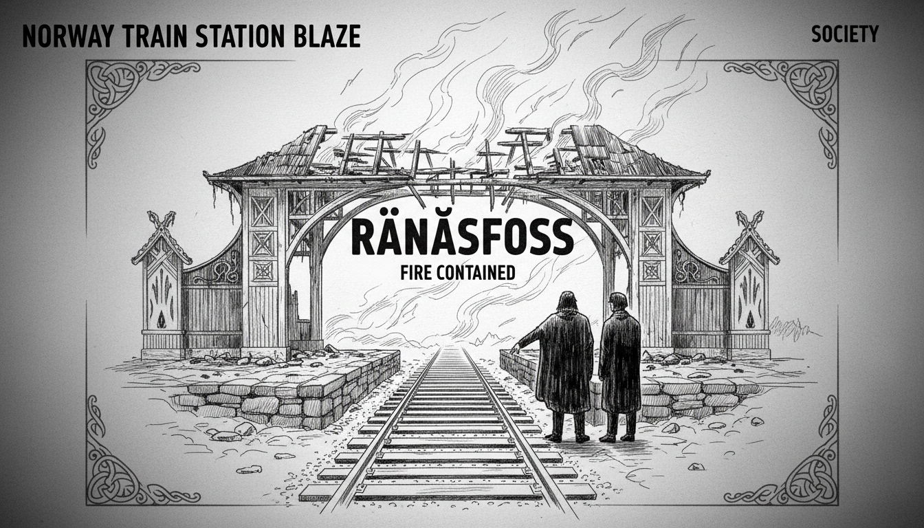 Norway Train Station Fire: Rånåsfoss Blaze Contained