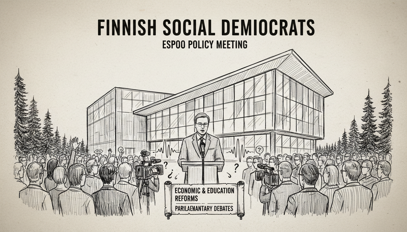Finnish Social Democrats Hold Key Policy Meeting in Espoo