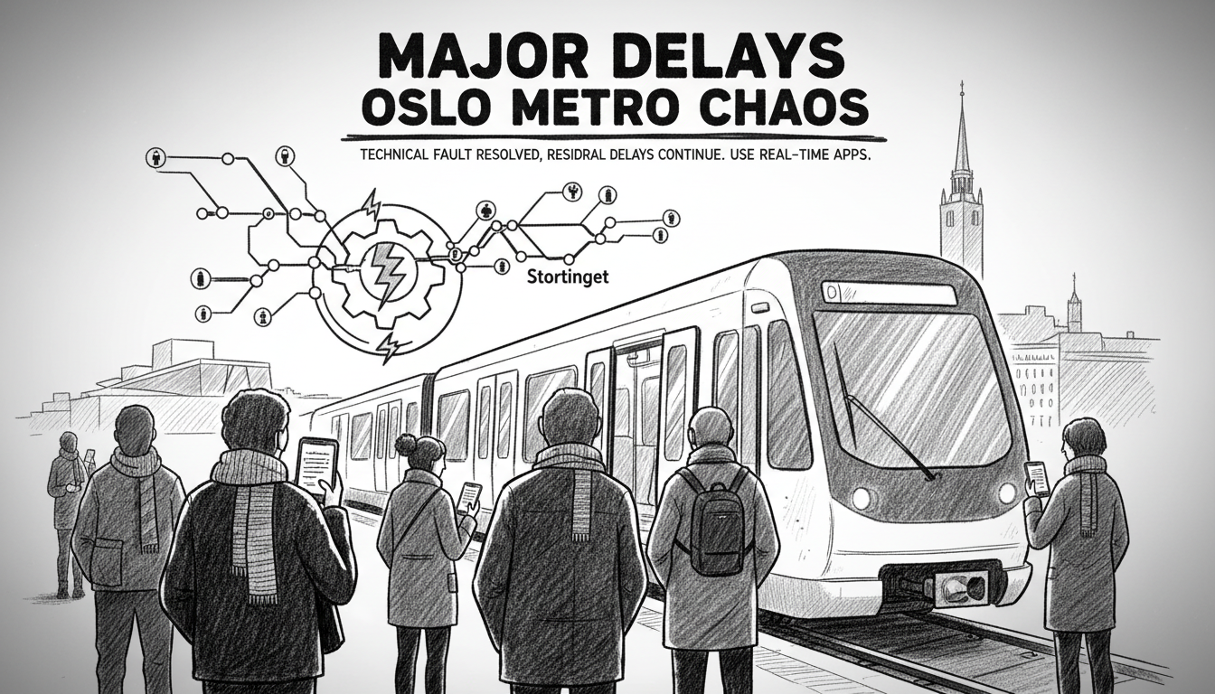 Major Delays on All Oslo Metro Lines Following Technical Fault