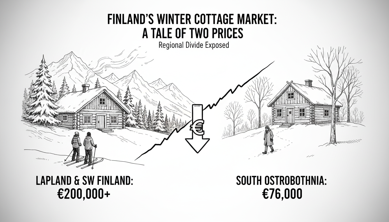 Finland's Winter Cottage Market Shows Stark Regional Price Divide