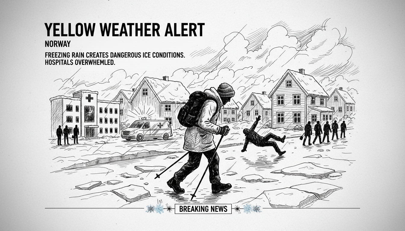 Yellow Weather Alert Issued Across Multiple Norwegian Regions