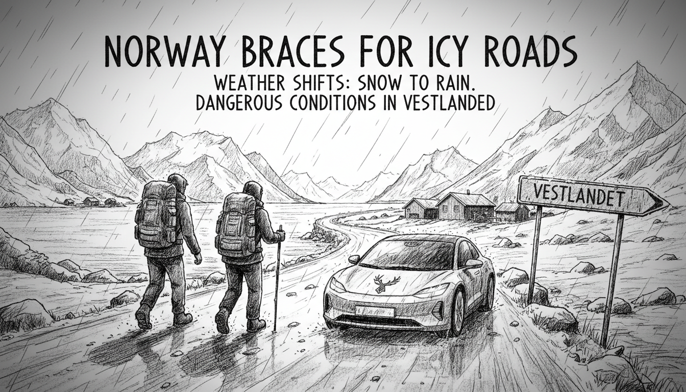 Norway Braces for Icy Conditions as Weather Shifts from Snow to Rain