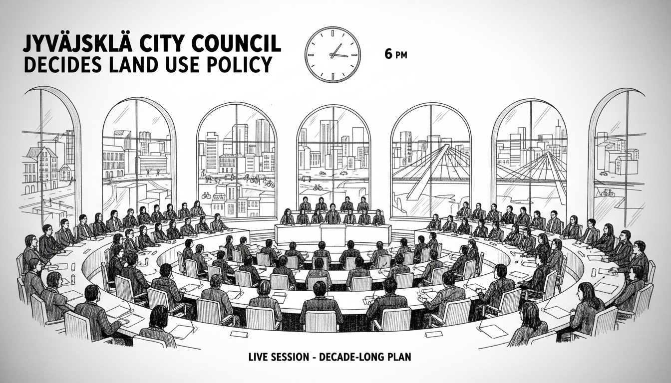 Jyväskylä City Council Decides Land Use Policy in Live Session