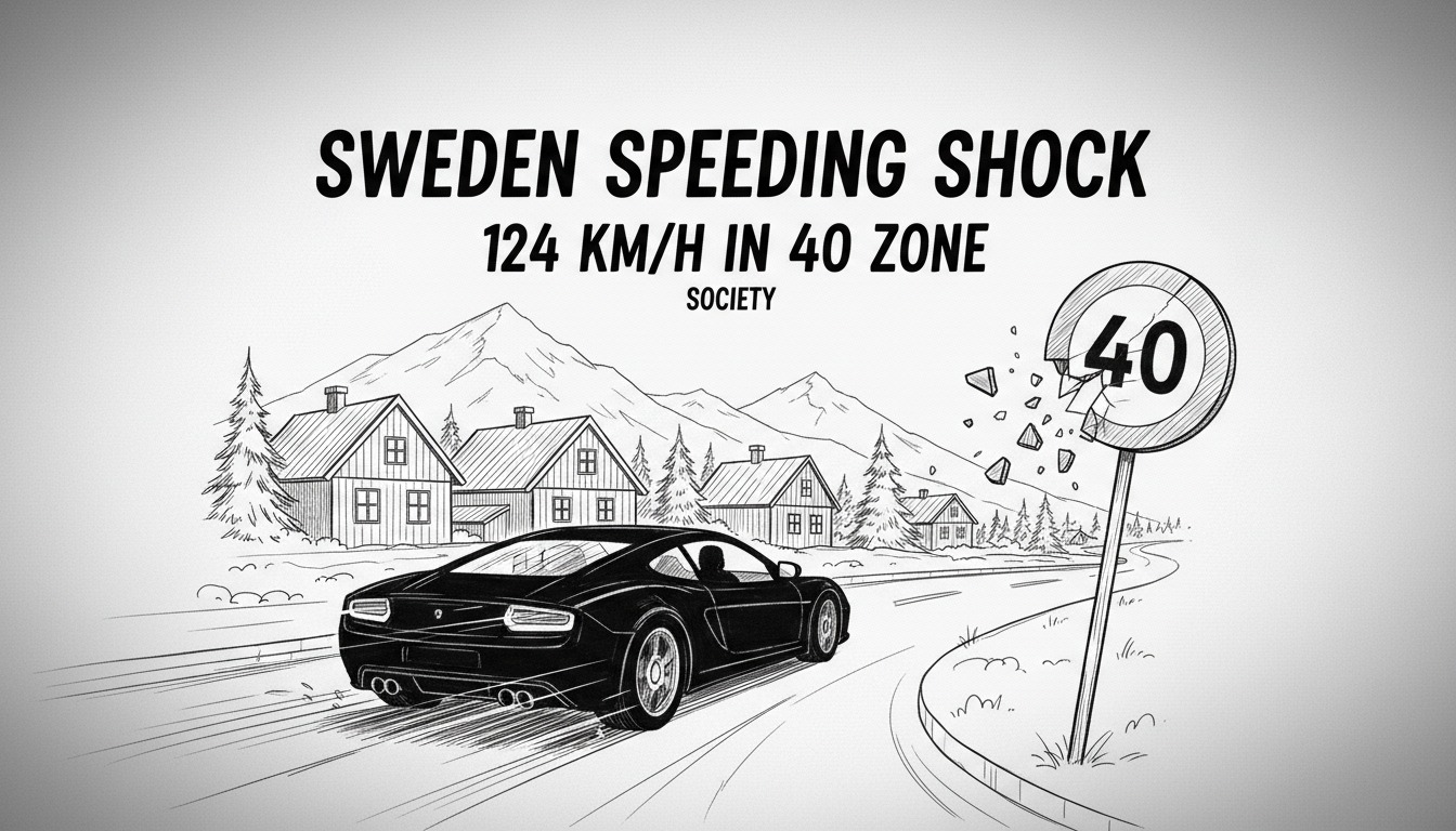 Sweden Speeding Shock: 124 km/h in 40 Zone