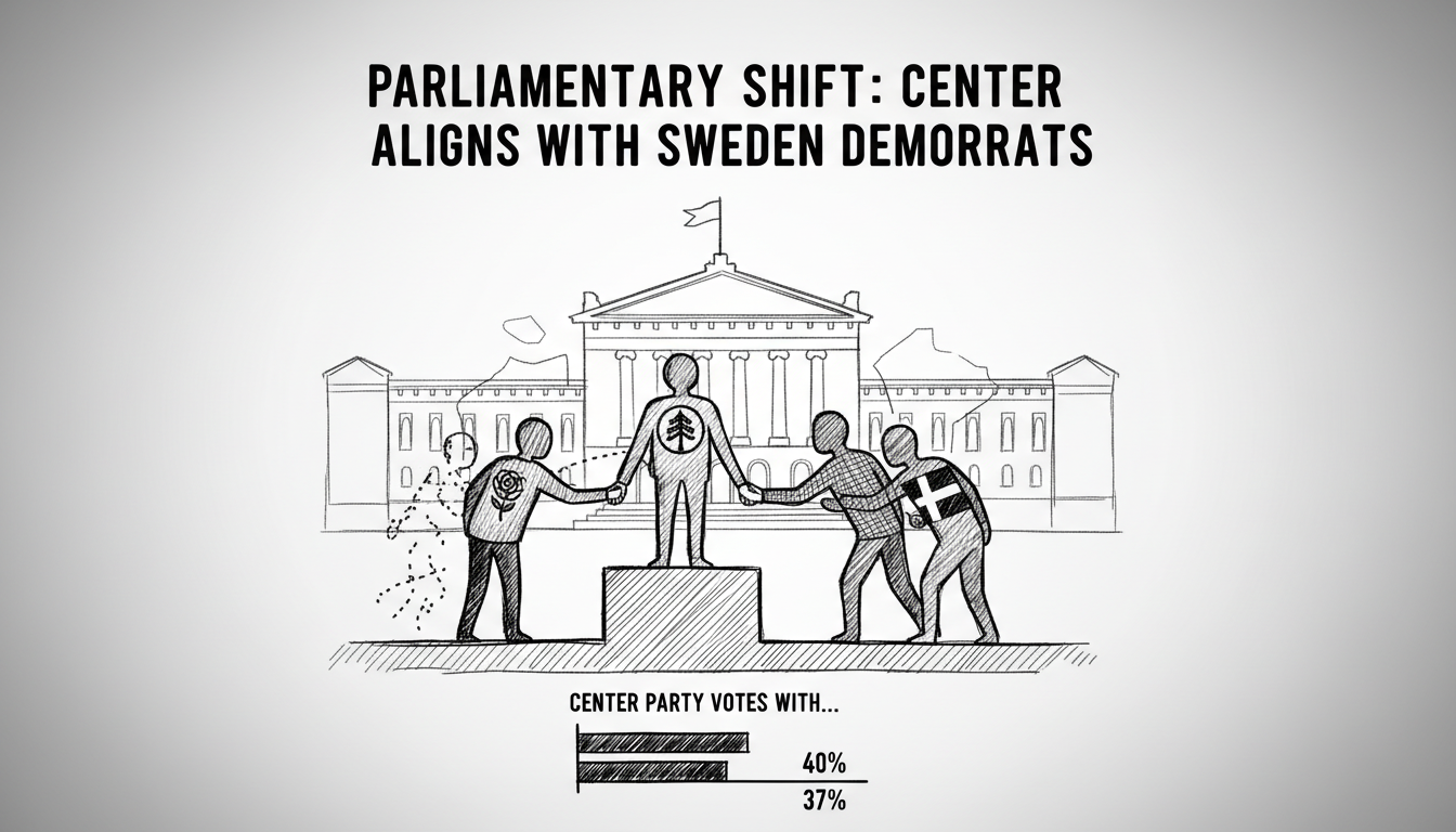Center Party Votes More Often With Sweden Democrats Than Social Democrats
