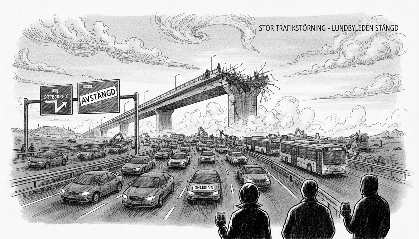 Major Gothenburg Highway Closure Disrupts Weekend Traffic