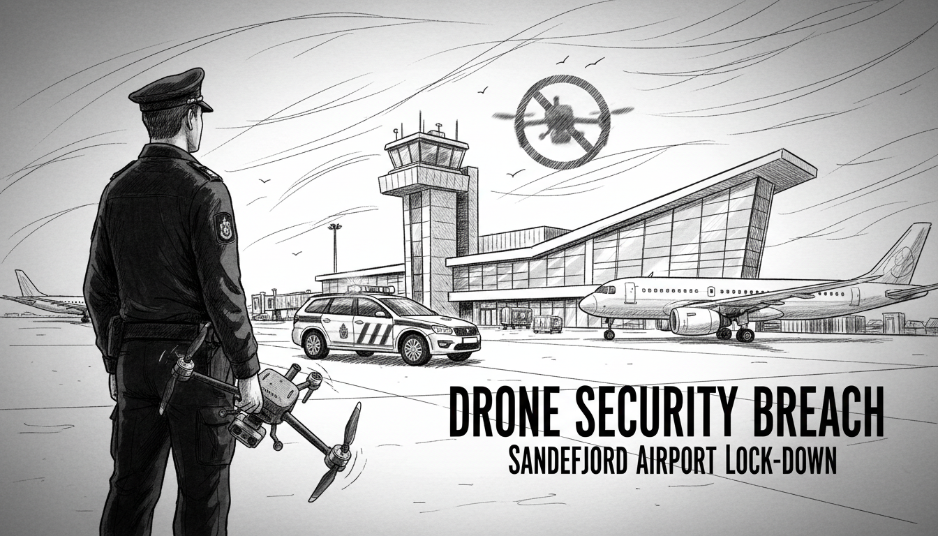 Drone Spotted Flying Over Sandefjord Airport in Security Breach