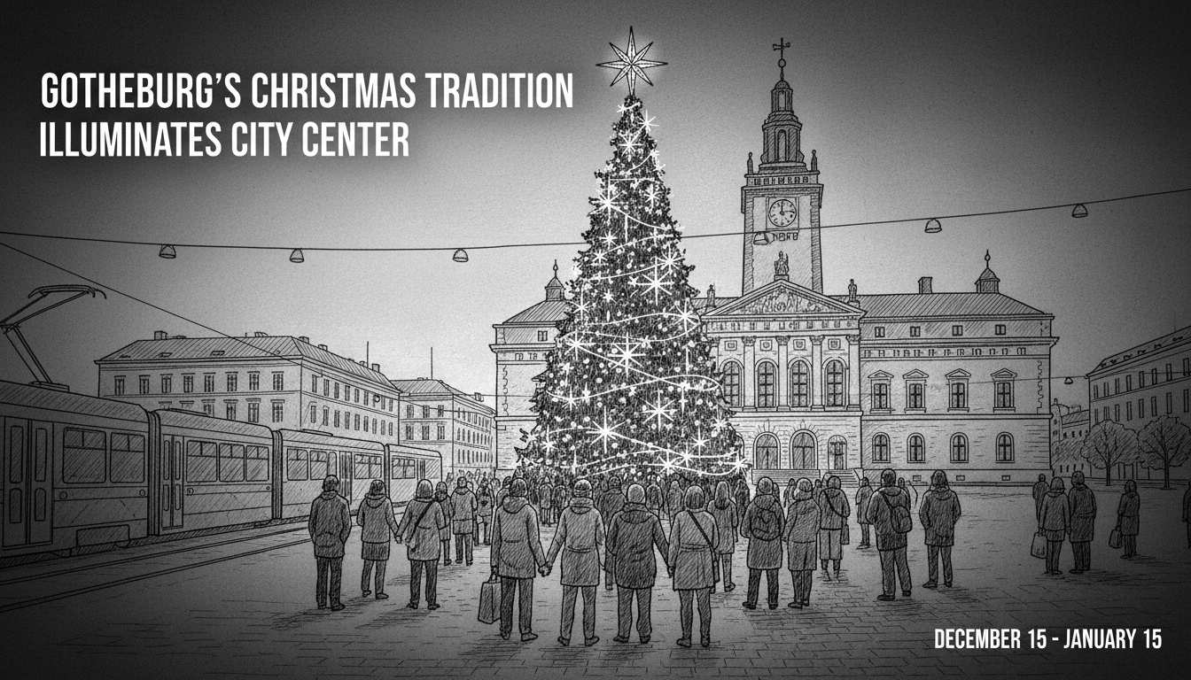 Gothenburg's Christmas Tree Tradition Illuminates City Center