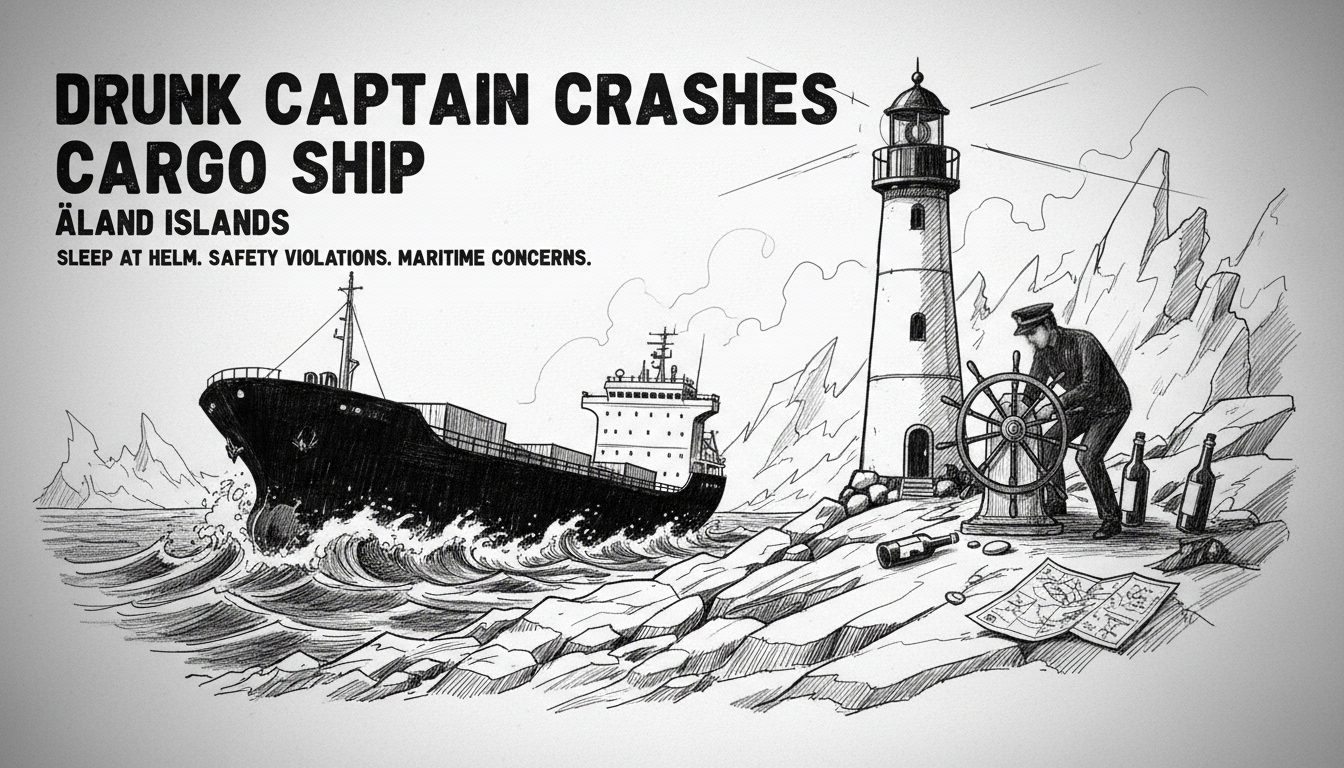 Drunk Captain Crashes Cargo Ship on Åland Islands After Falling Asleep at Helm