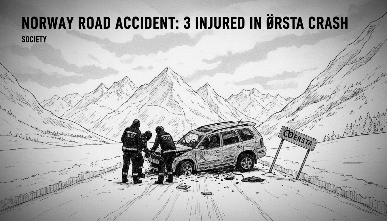 Norway Road Accident: 3 Injured in Ørsta Crash