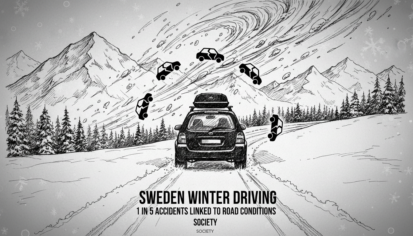 Sweden Winter Driving: 1 in 5 Accidents Linked to Road Conditions