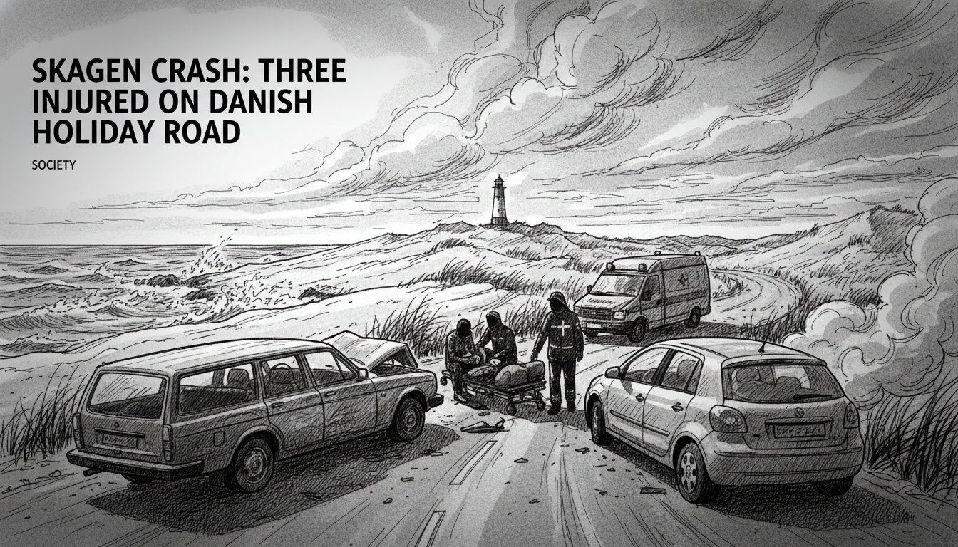 Skagen Crash: Three Injured on Danish Holiday Road
