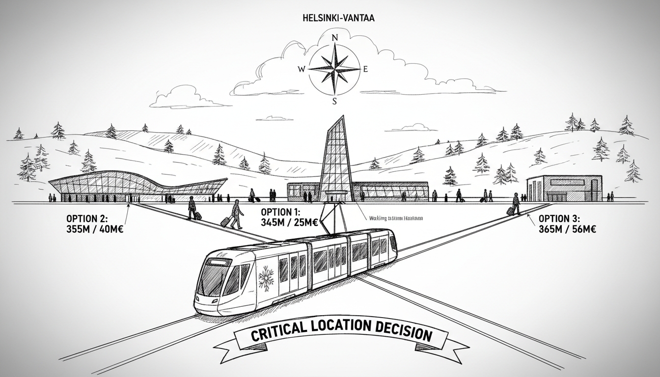 Finland's Helsinki-Vantaa Airport Tram Project Faces Critical Location Decision