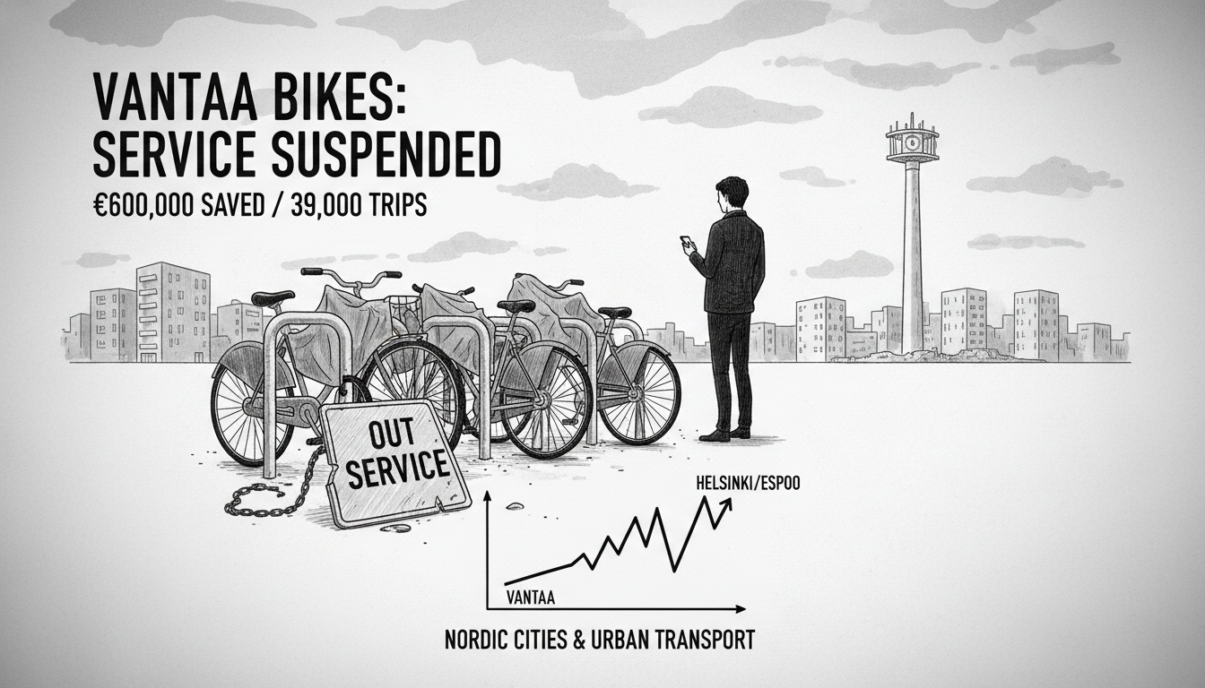 Vantaa Suspends City Bike Service to Cut Costs