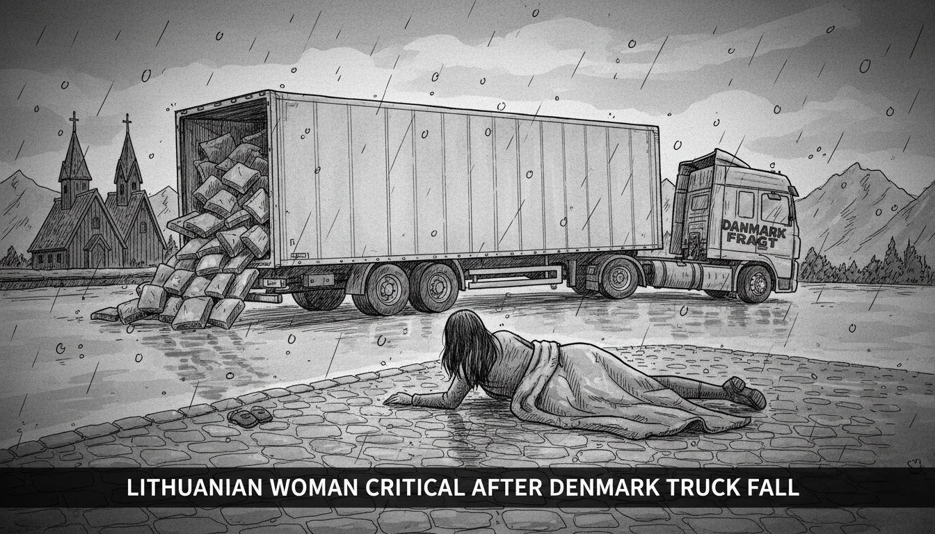 Lithuanian Woman Critical After Denmark Truck Fall