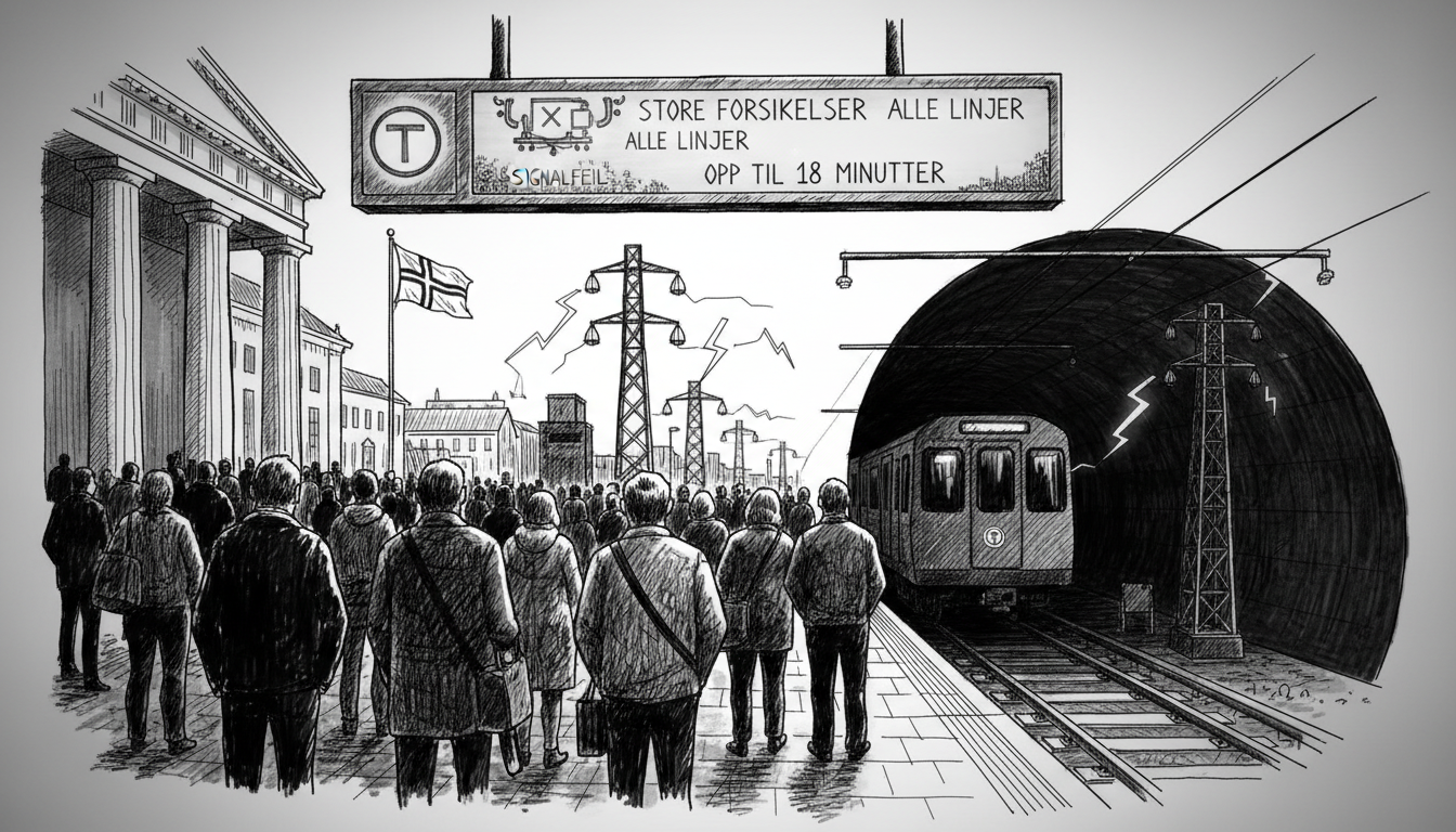 Major Delays Across All Oslo Metro Lines Due to Signal Failure
