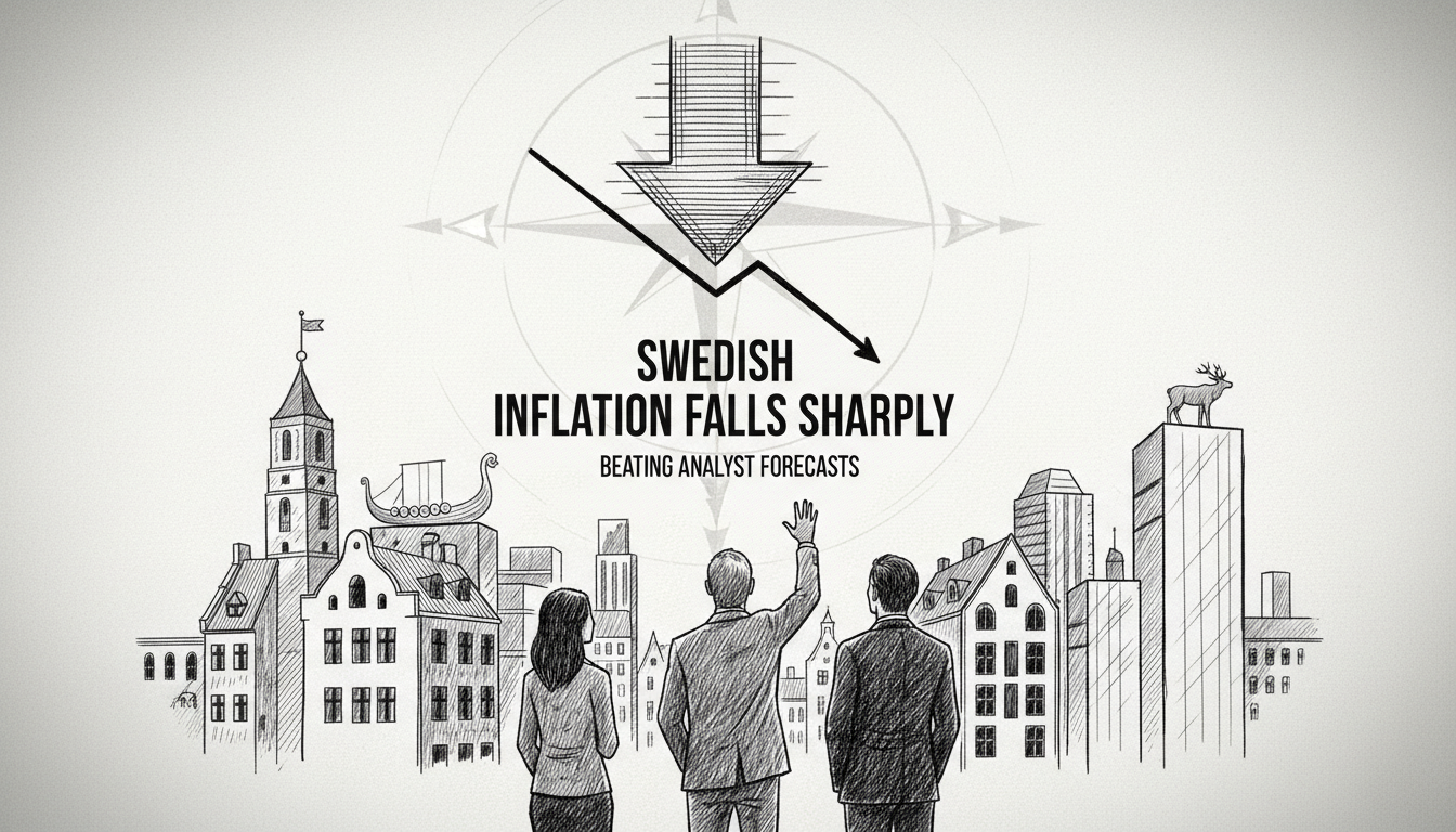 Swedish Inflation Falls Sharply, Beating Analyst Forecasts