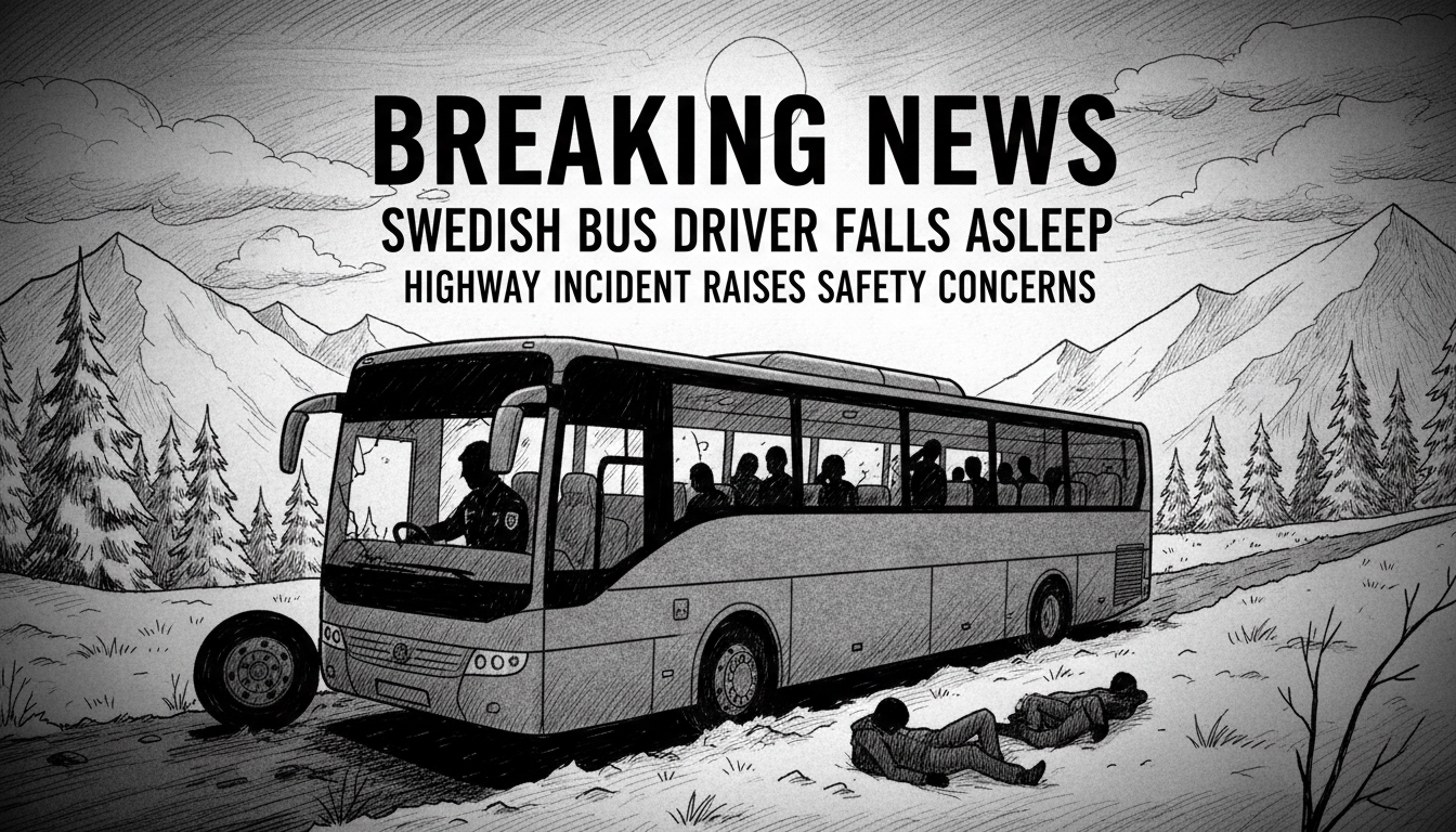 Swedish Bus Driver Falls Asleep at Wheel in Shocking Highway Incident