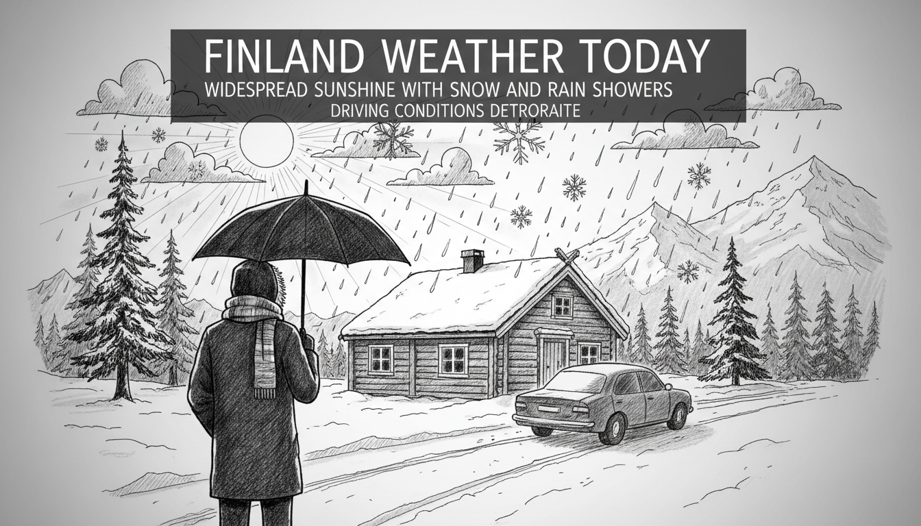 Finland Weather Today: Widespread Sunshine with Snow and Rain Showers