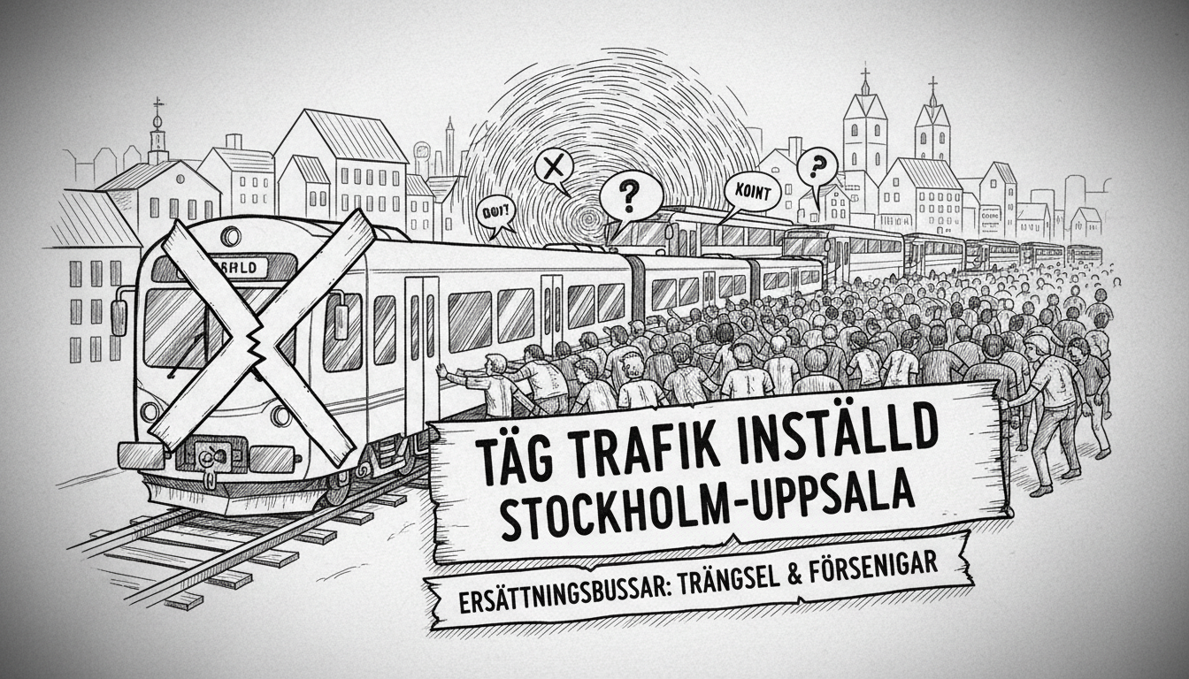 Stockholm-Uppsala Train Service Cancelled for Days