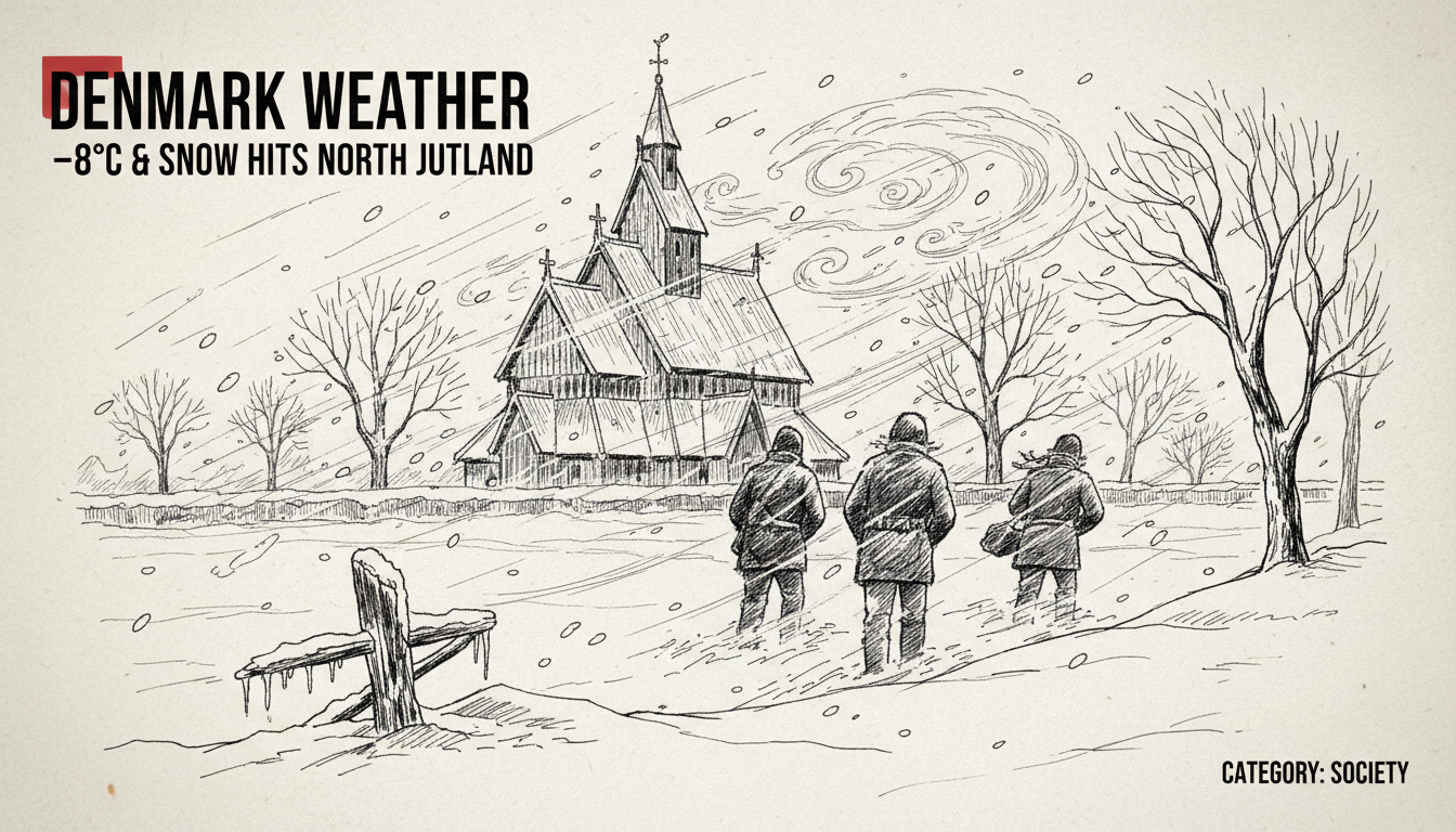 Denmark Weather: -8°C & Snow Hits North Jutland