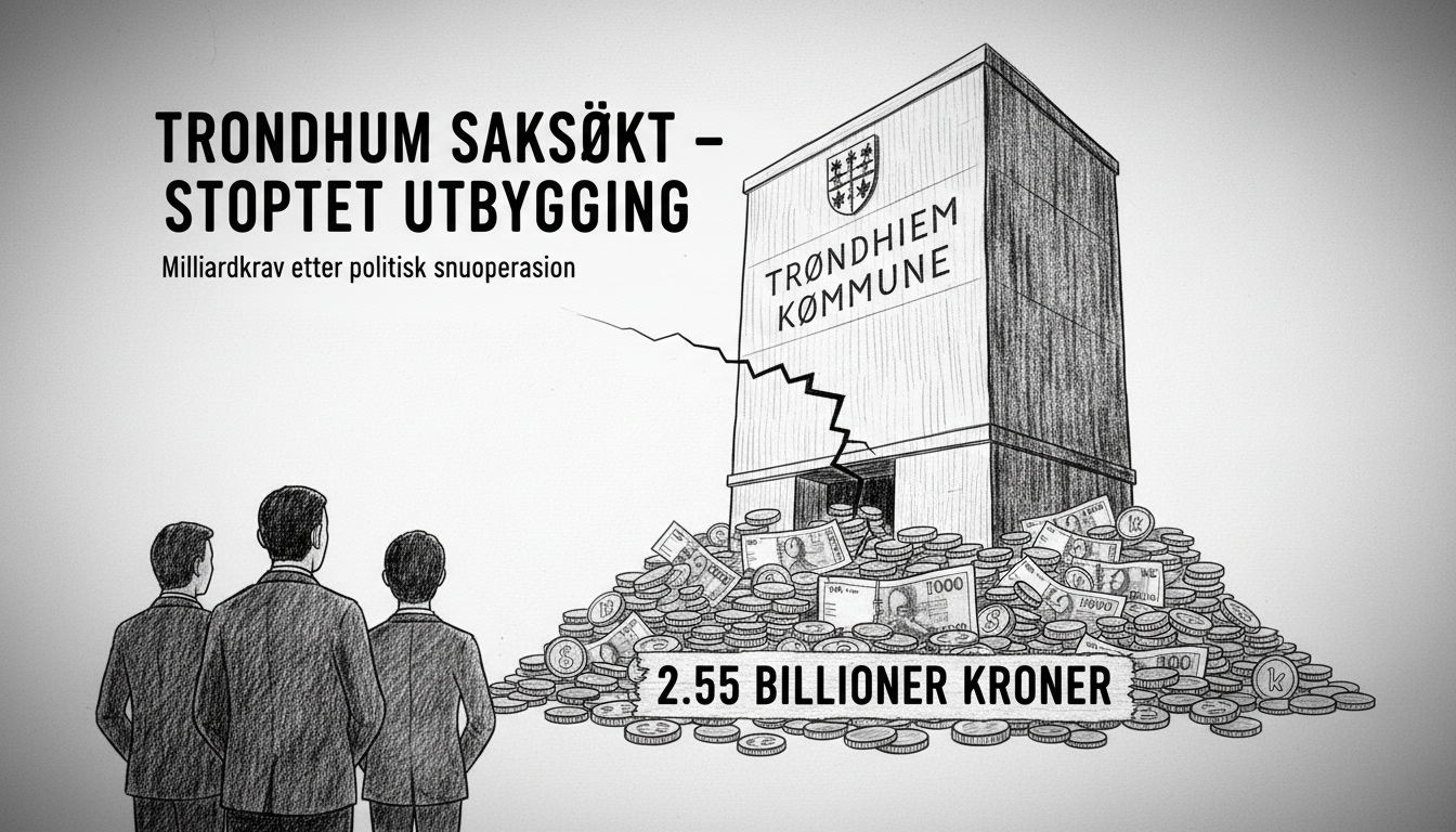 Trondheim municipality sued for billions over cancelled development project