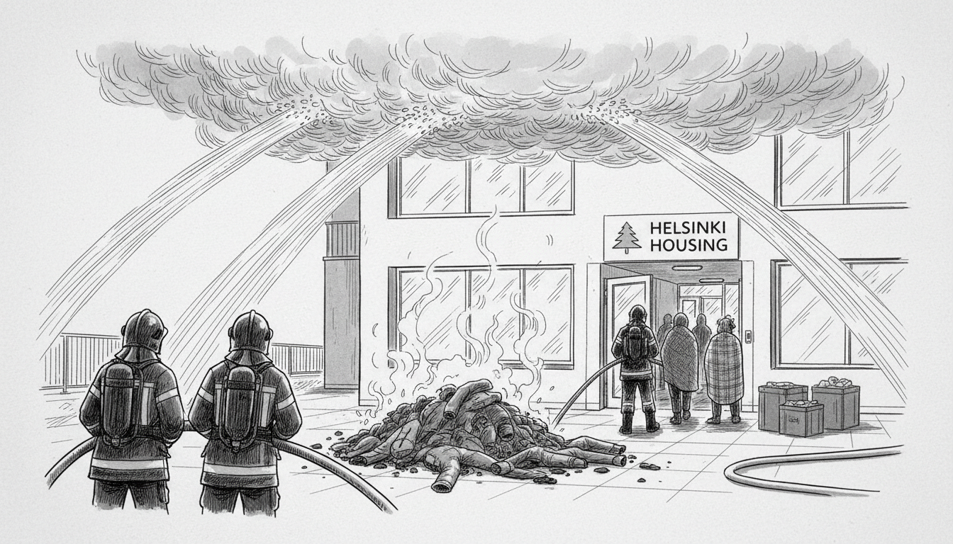 Helsinki Clothing Fire Triggers Sprinklers at Housing Facility