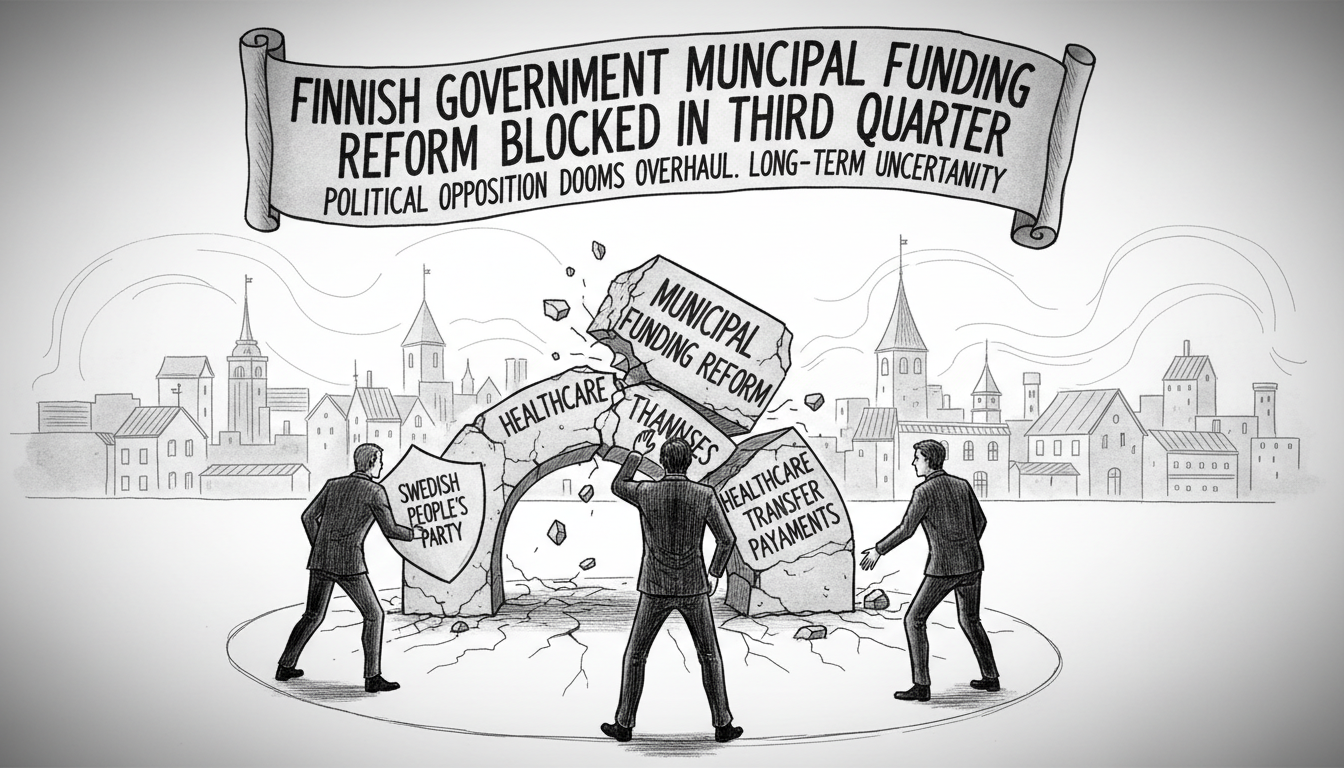 Finnish Government Municipal Funding Reform Blocked in Third Quarter