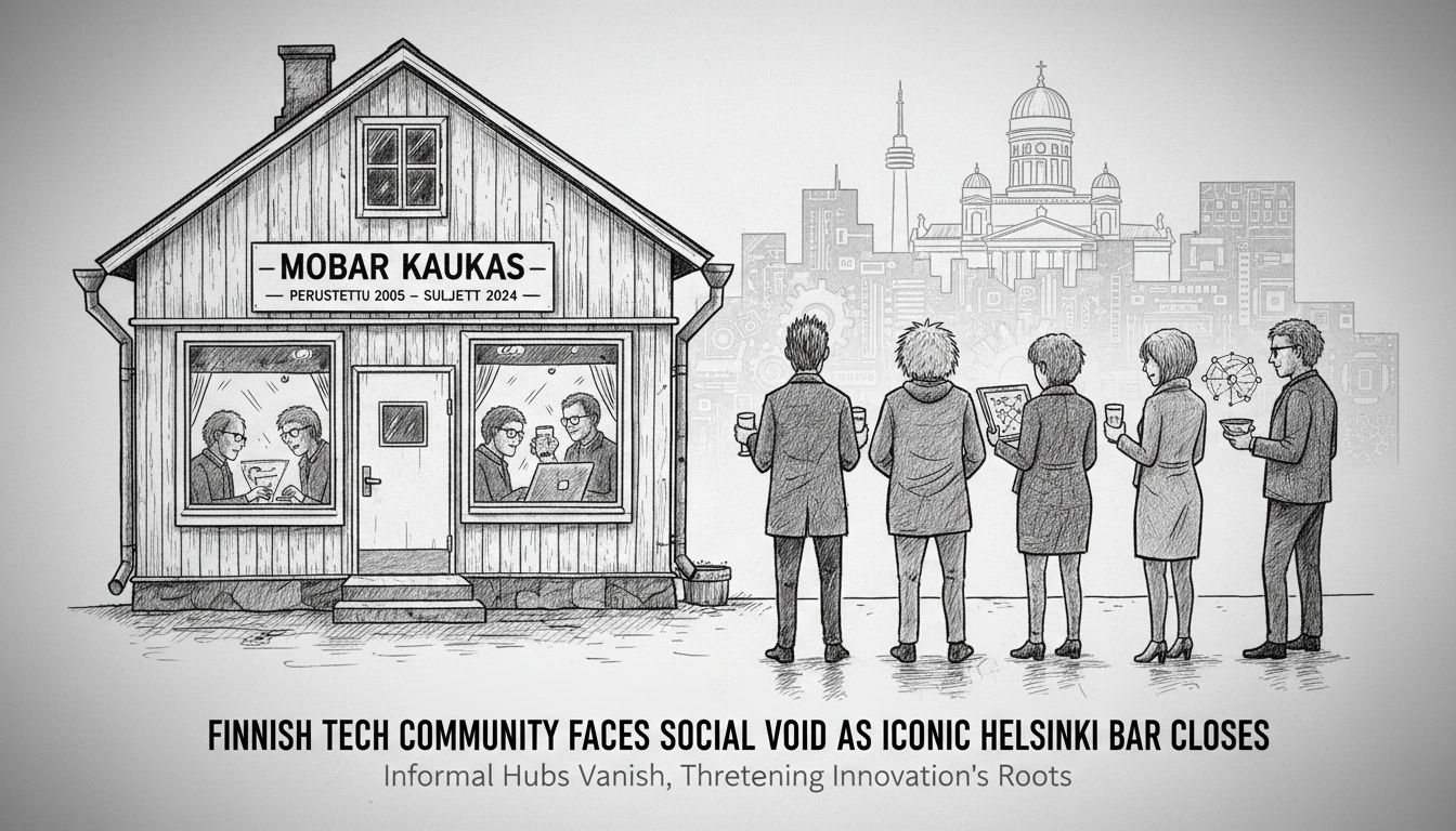 Finnish Tech Community Faces Social Void as Iconic Helsinki Bar Closes